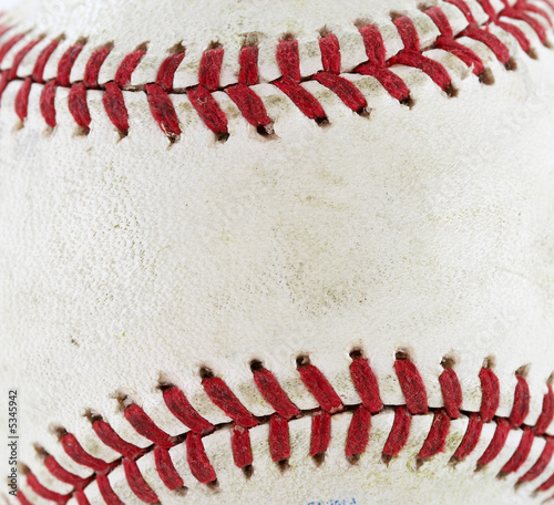 a close up macro of a baseball