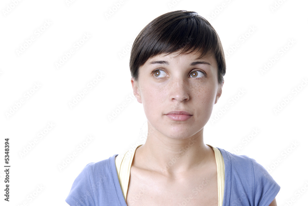 Close-up portrait of a beautiful young woman