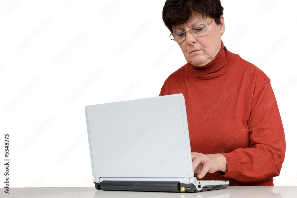 Senior woman with a notebook Senior woman with a notebook