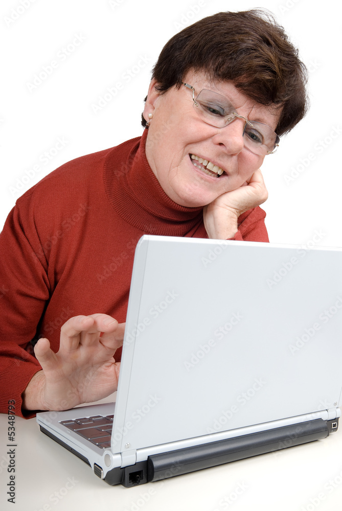 Senior woman with a notebook