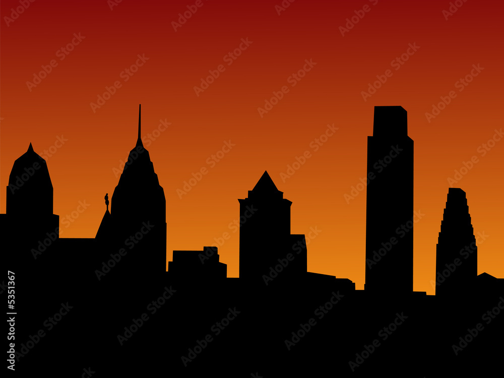 Philadelphia at sunset Philadelphia at sunset