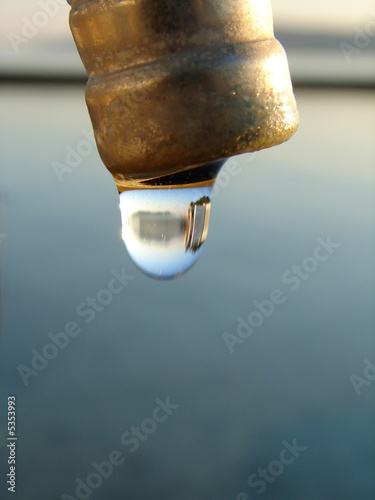 Reflection in water drop