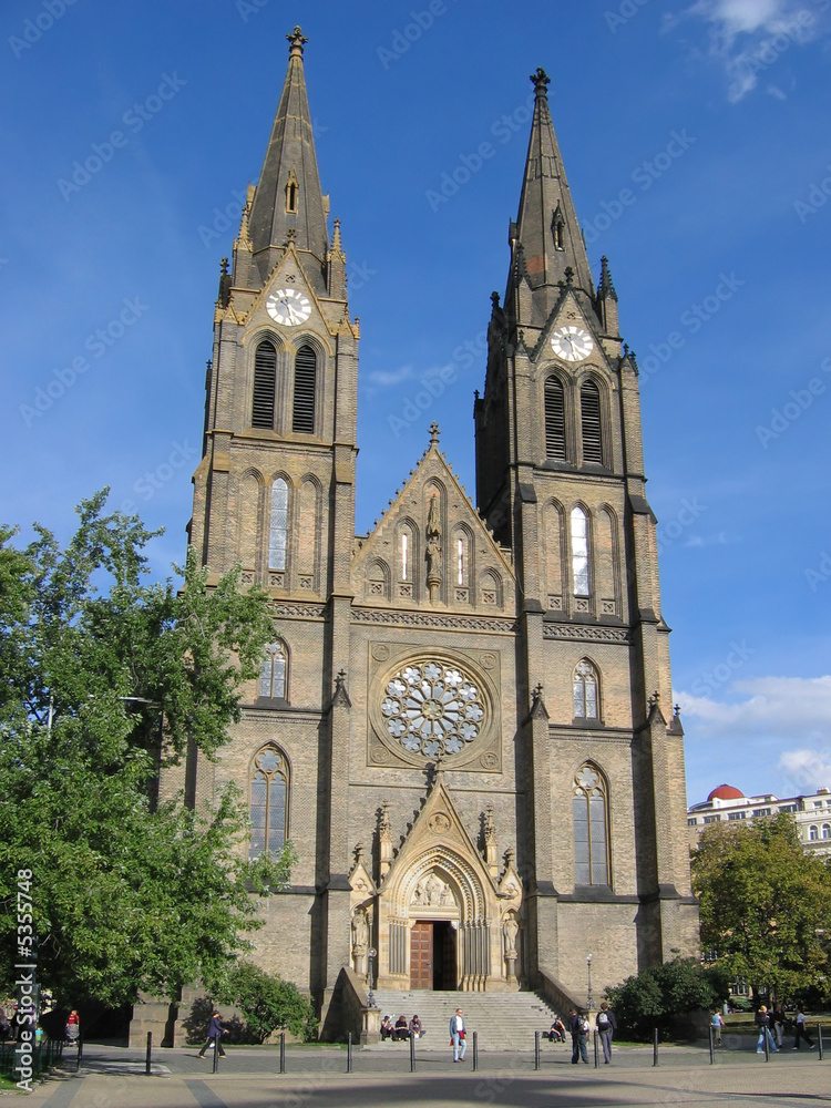 The St. Ludmila Church (1888-93) in Prague? Czech Republic..