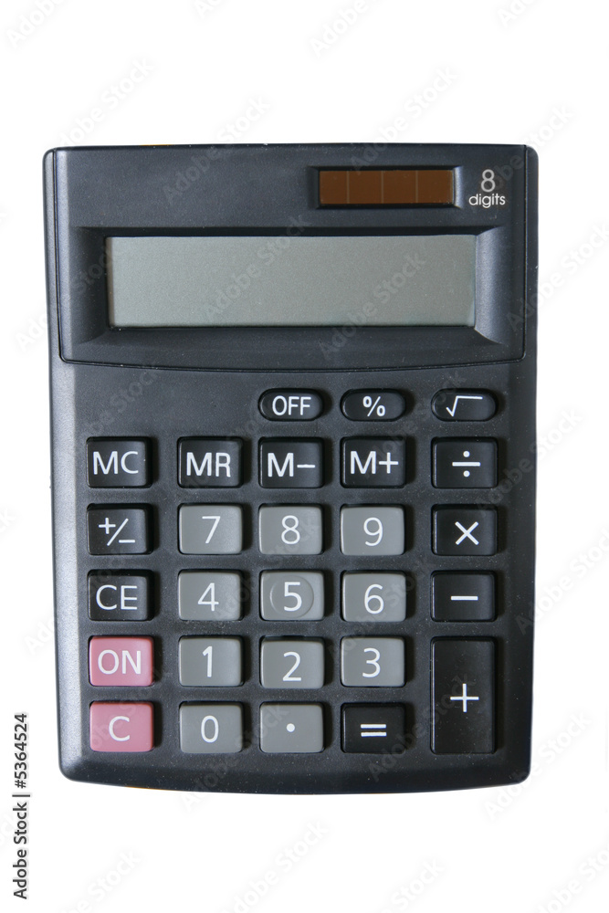 Calculator close up isolated over white background Calculator close up isolated over white background