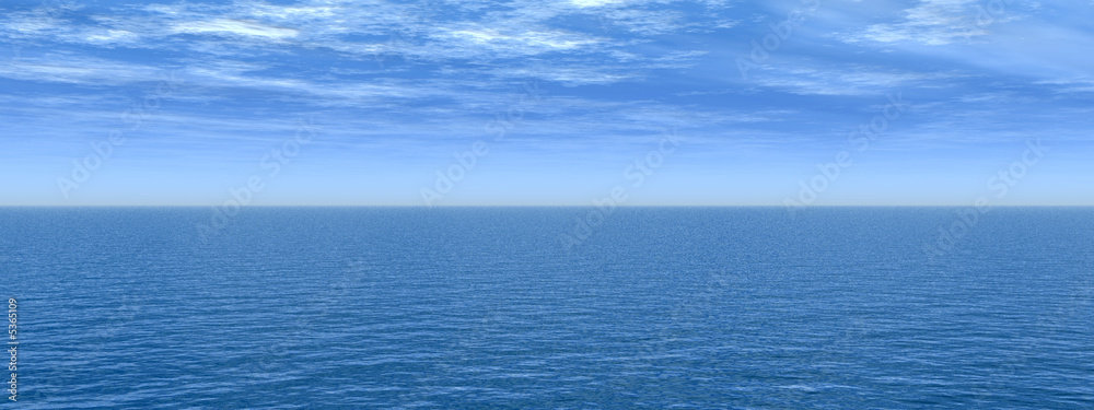 Obraz premium Beautiful sea and clouds sky - digital artwork