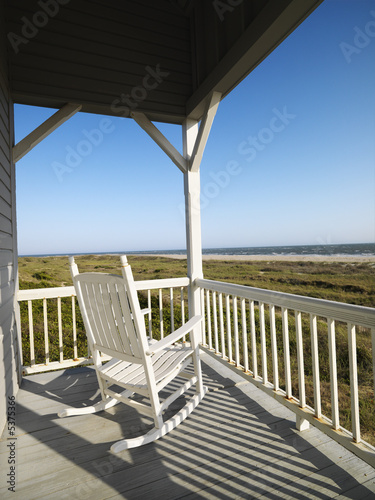Porch at beach. © iofoto