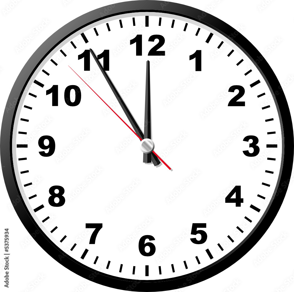 Office clock. A vector illustration. Office clock. A vector illustration.