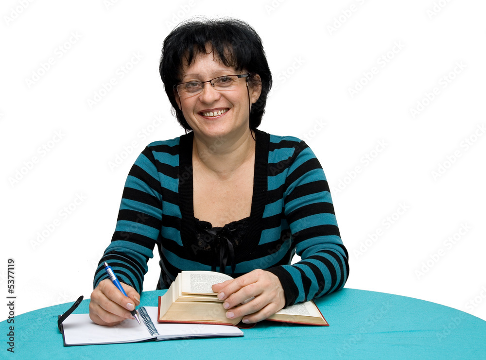 female teacher isolated on white female teacher isolated on white