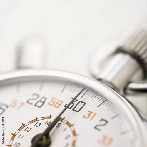 Detail of stopwatch with selective focus.