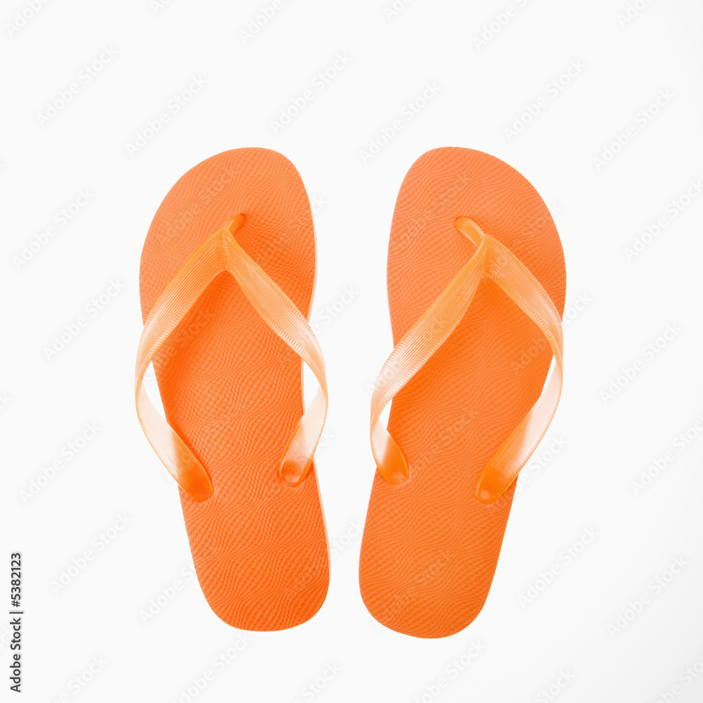 Orange sandals. Orange sandals.
