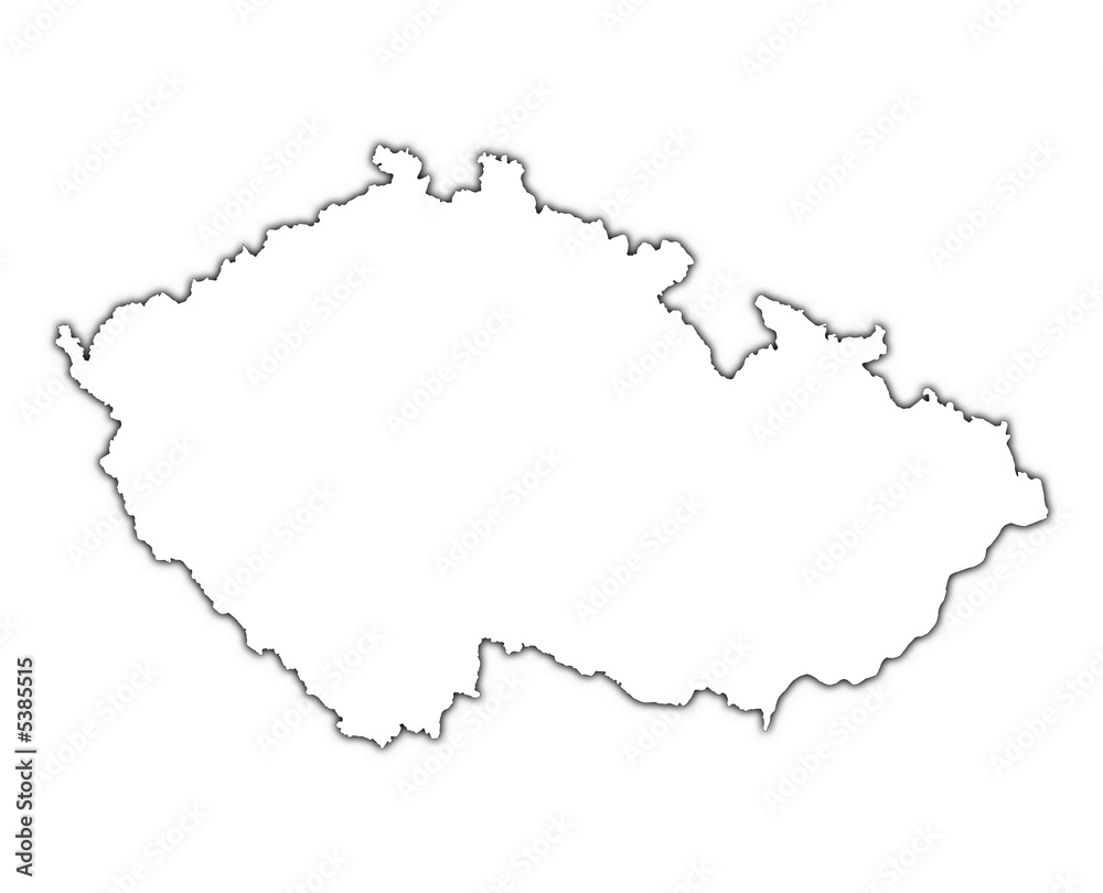 Czech Republic outline map with shadow. Czech Republic outline map with shadow.