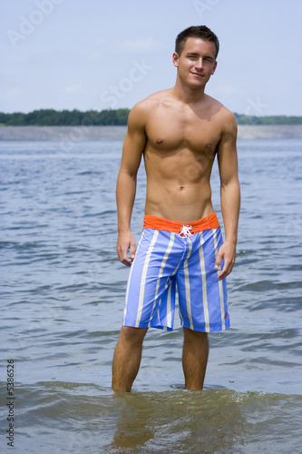 Male Model at the Beach
