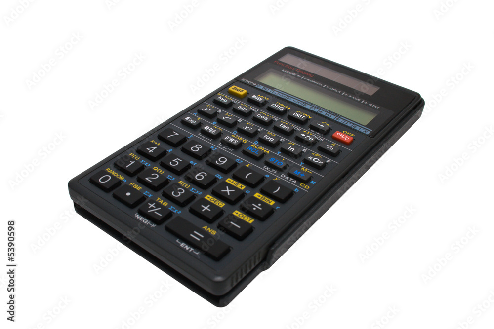 Engineering (scientific) calculator isolated on white Engineering (scientific) calculator isolated on white