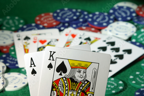 Ace King of Spades with the rest of the royal flush...