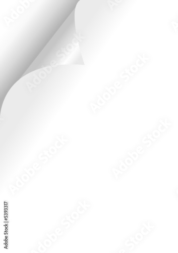 Bended paper sheet corner with realistic shadows