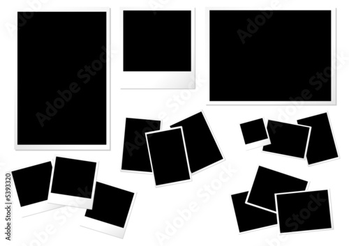 Photo paper templates different formats sizes and orientations