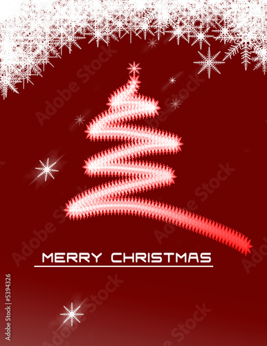 Christmas Background with Ornaments and Snowflakes