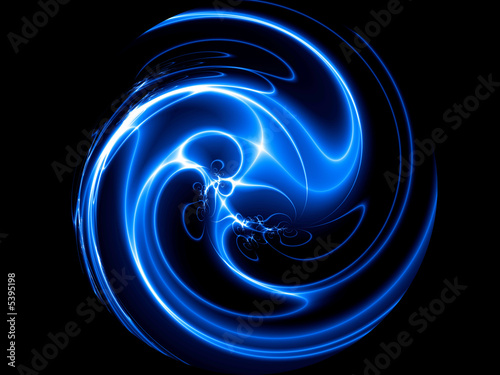 Dance of Blue Lights in the dark. 