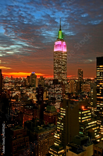 New York City midtown skyline at dark #5395362