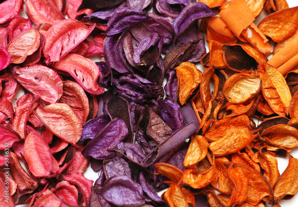 Background with three colours of dry leaves Background with three colours of dry leaves