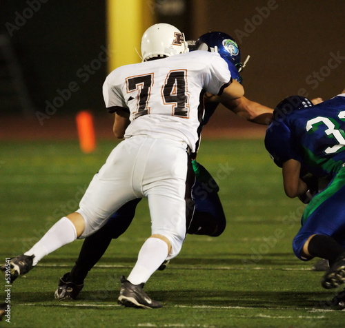 High school football tackle