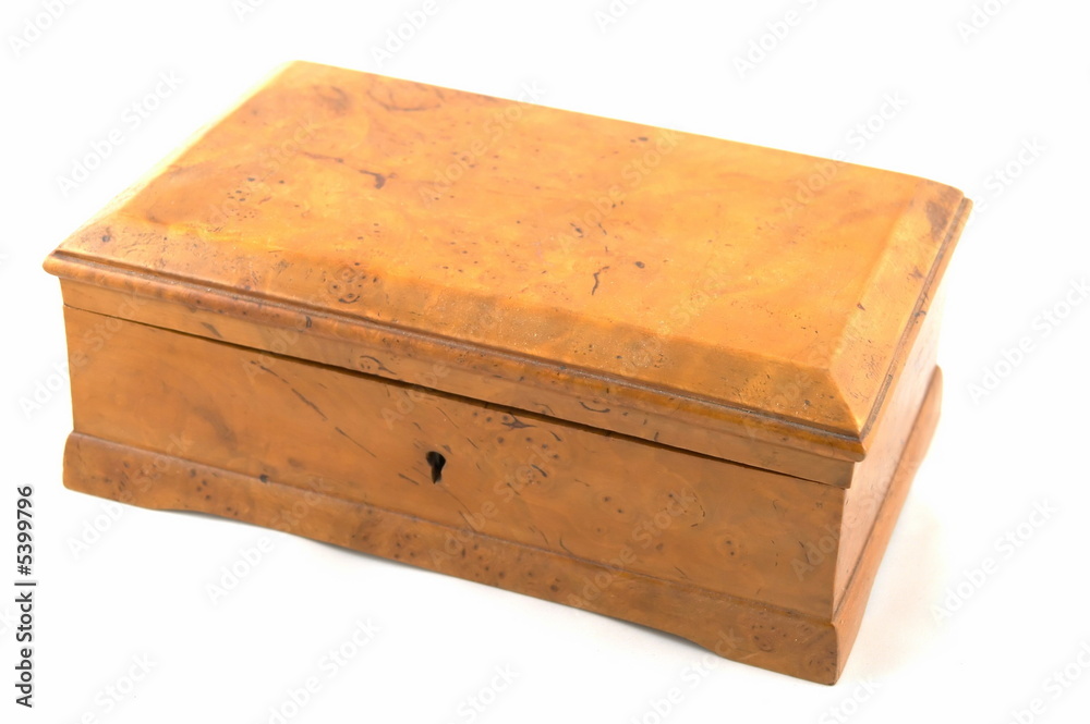 Casket with ornaments on a white background Casket with ornaments on a white background