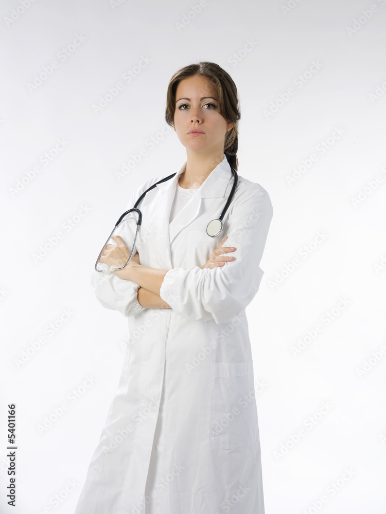 nice doctor in white medical gown and a stethoscope nice doctor in white medical gown and a stethoscope