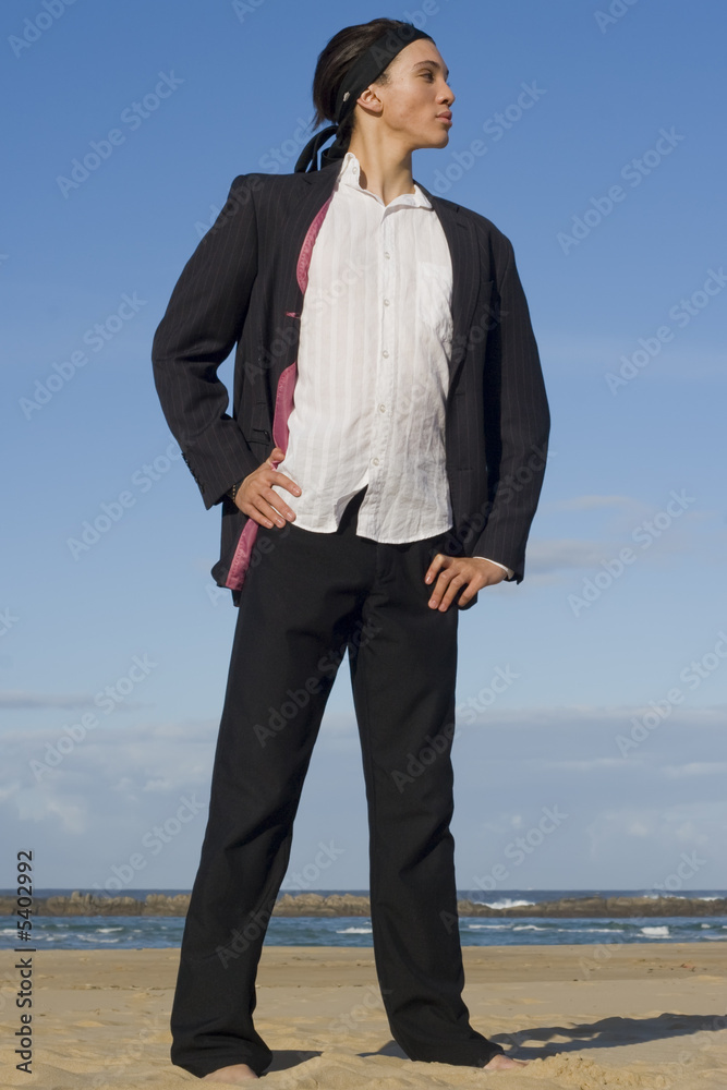 Young business professional standing proud Young business professional standing proud