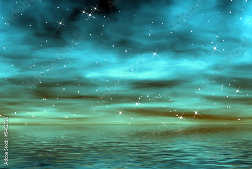 estrellas en el mar photo