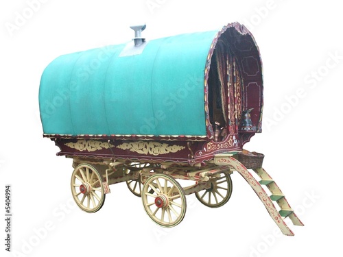 A Traditional Gypsy Horse Drawn Caravan.