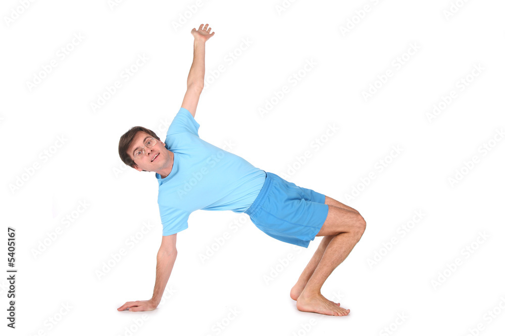 happy yoga man