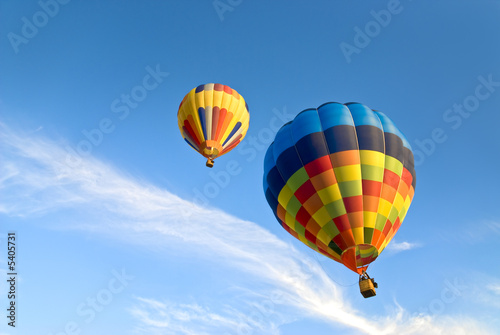 hot air balloons and clouds