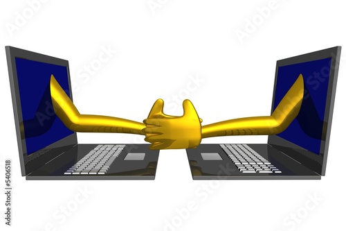 The stretched hand from a c...