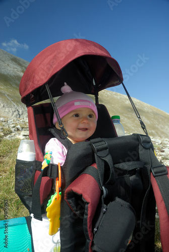 a little and  happy tourist