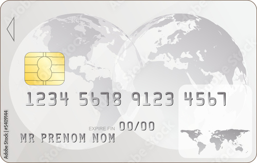 Carte bancaire, illustration vectorielle