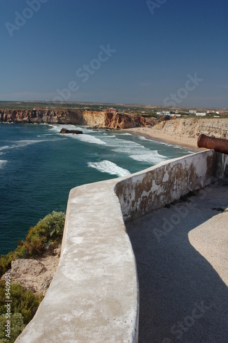 Atlantic ocean near the Sagres  Portugal