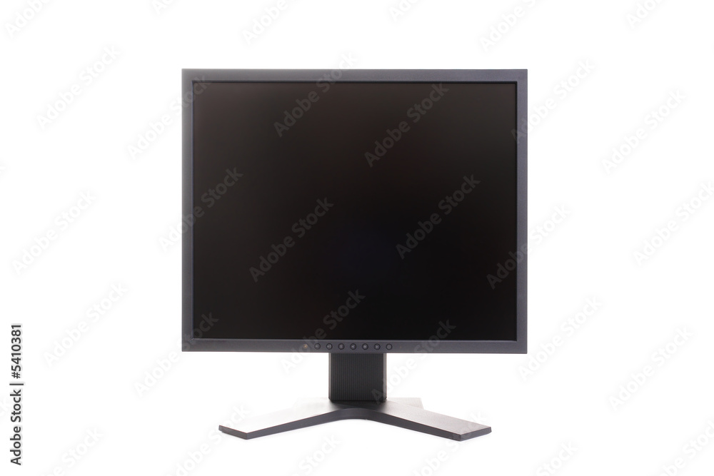 Blank modern lcd monitor over white background Blank modern lcd monitor over white background