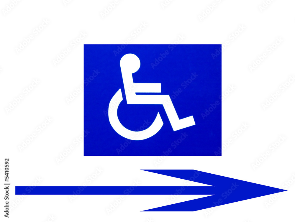 Handicap Symbol with Right Arrow Handicap Symbol with Right Arrow