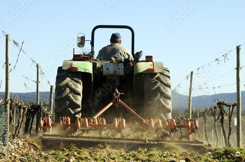  Tractor ploughing field
