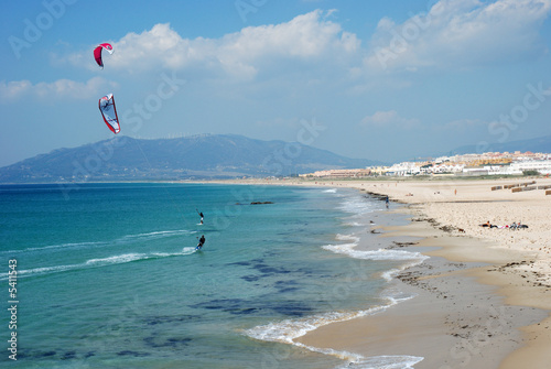 Kite surfing in Tarifa, southern Spain