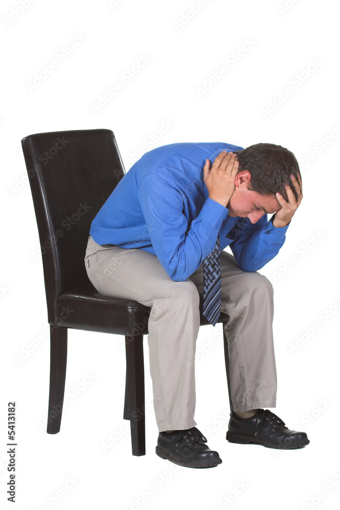 Exhausted business man Exhausted business man