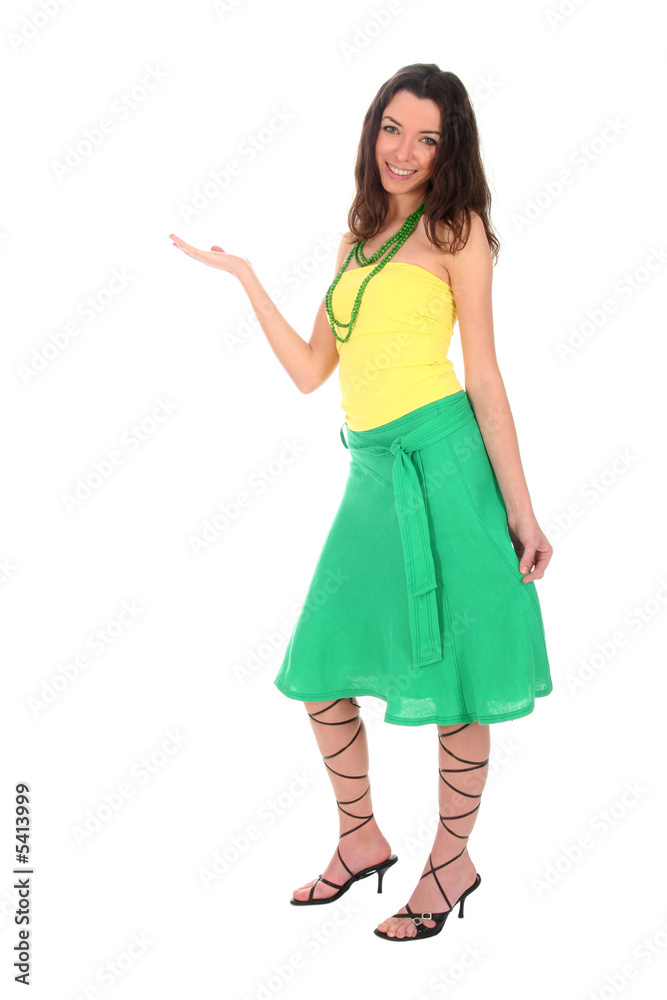 Young woman pointing Young woman pointing