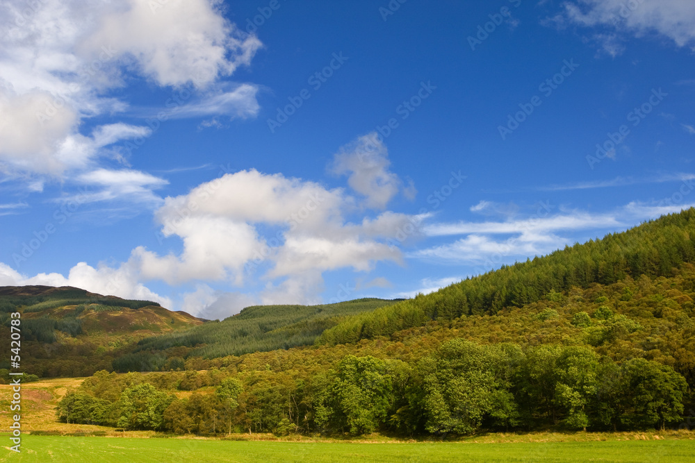 Mountain landscape with cloudy sky in Scotland Mountain landscape with cloudy sky in Scotland