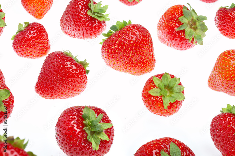 Fresh strawberry on a white background