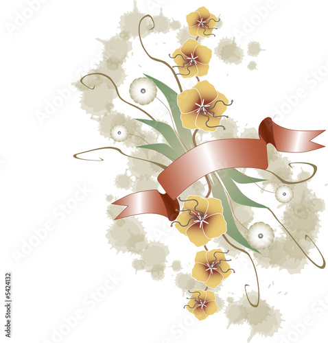 floral ornament grunge