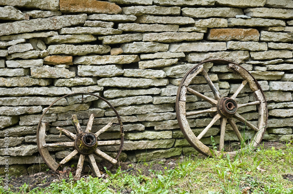 Wheels from an old cart