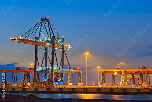 Container Terminal at Night