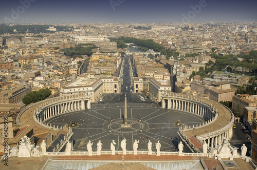 View from the top of St. Peters Basilica in ROme 