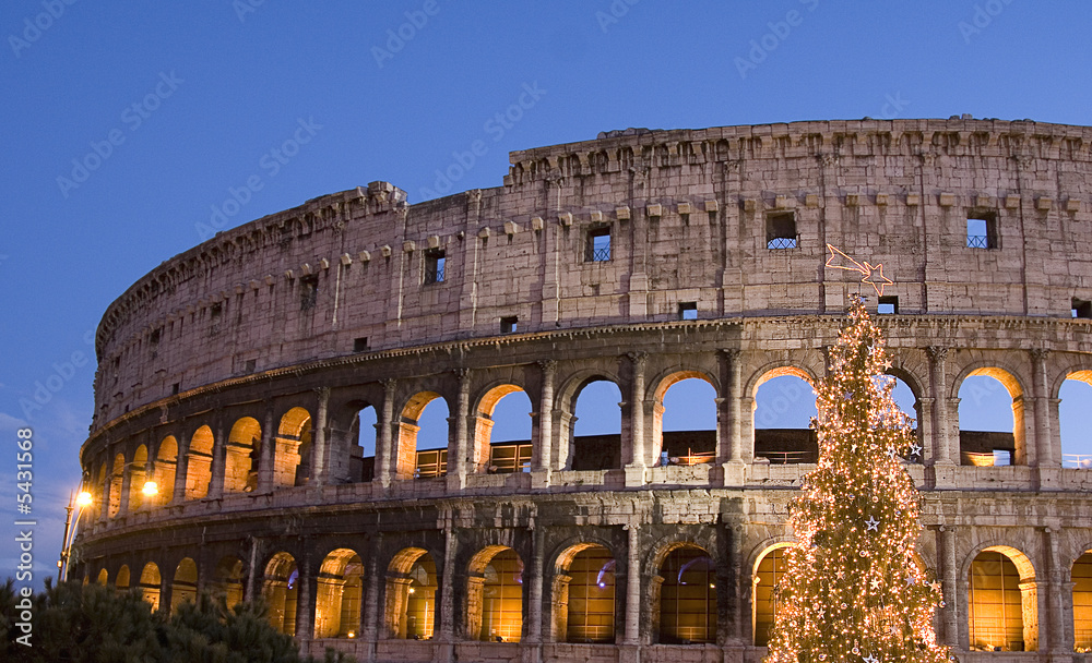 Obraz premium Roma - Colosseo Natale 2007