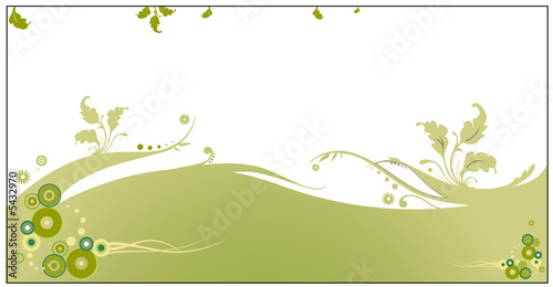 composicion floral abstracta en vector